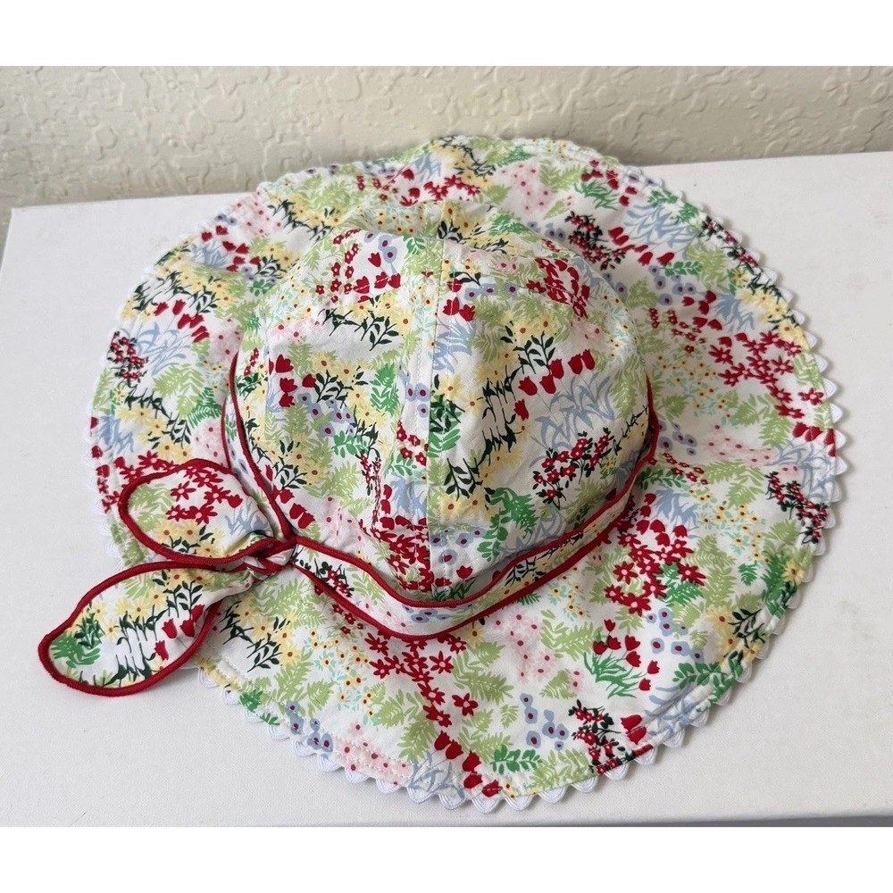 Hanna Andersson Girls Bucket Hat Small Kids Floral Floppy Cotton Summer Beach - Picture 3 of 6
